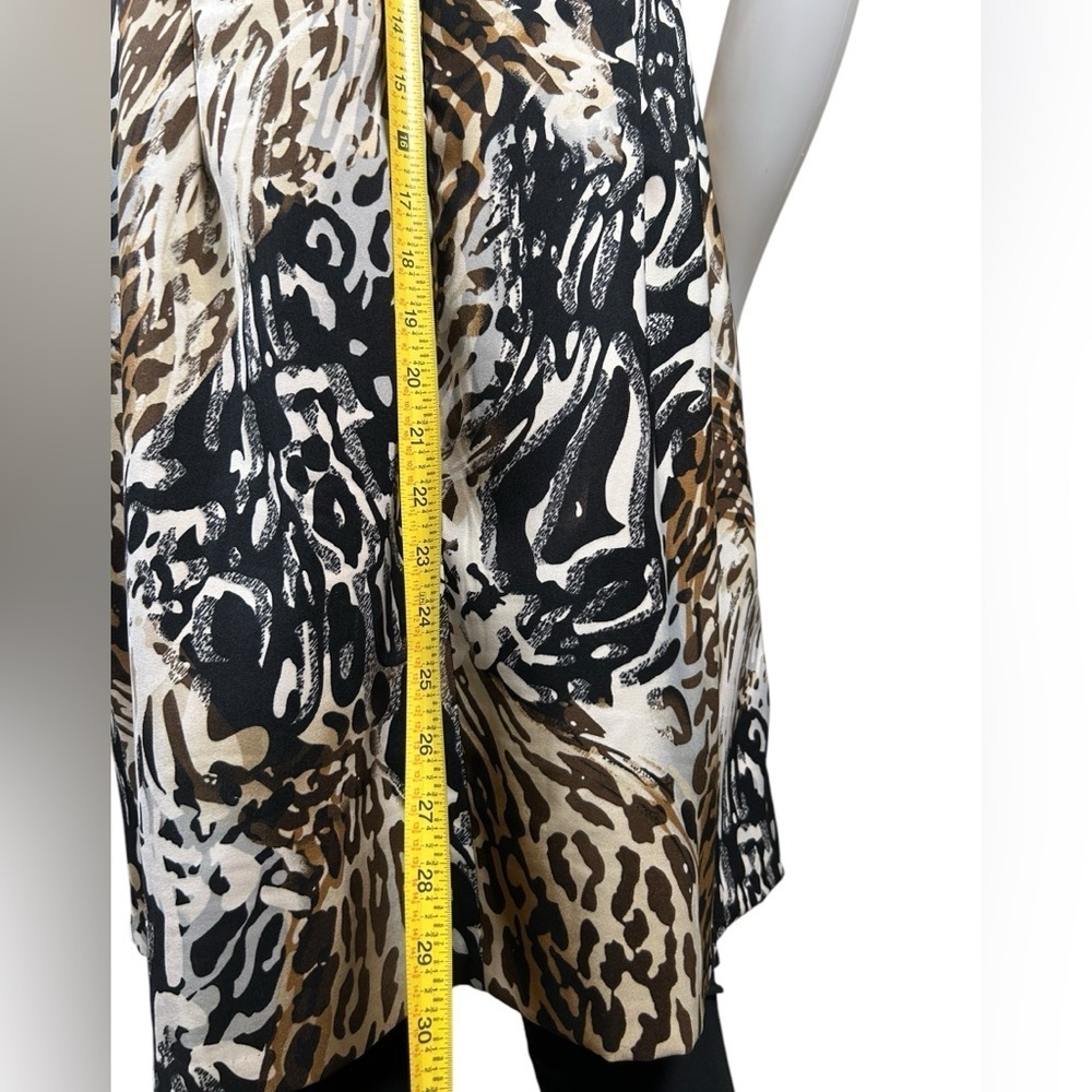 Joei & I Animal Print Sleeveless Dress Sz 6 Women Mini  Neutral Leopard Print - Picture 8 of 11